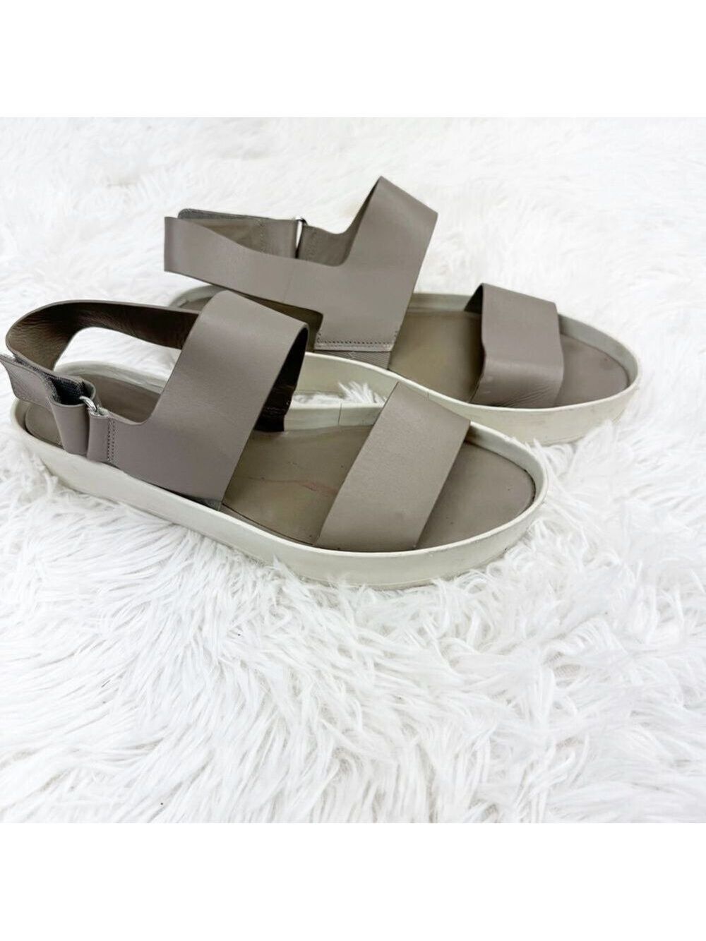 Vince Westport Leather‎ Platform Adjustable Sandals